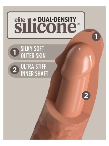 6 Inch 2Density Silicone Cock - 7